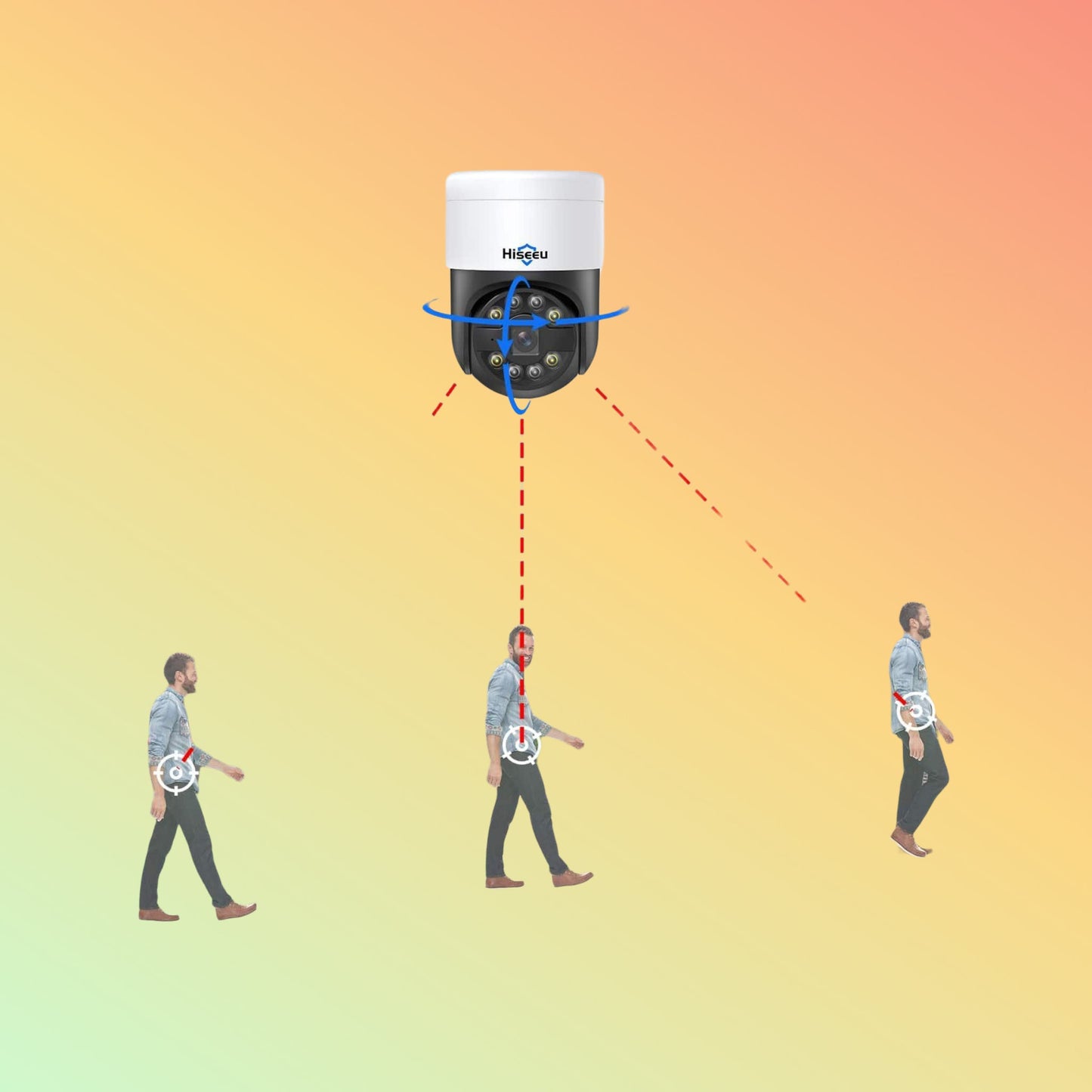 Hiseeu 5MP PTZ PoE Security System – 4K NVR, 16CH, 3TB HDD, 24/7 Record