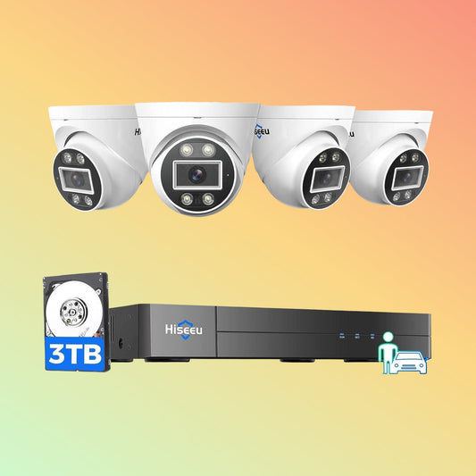 Hiseeu 5MP PoE Security System – 4K NVR, 3TB HDD, Dome Cams, 16CH