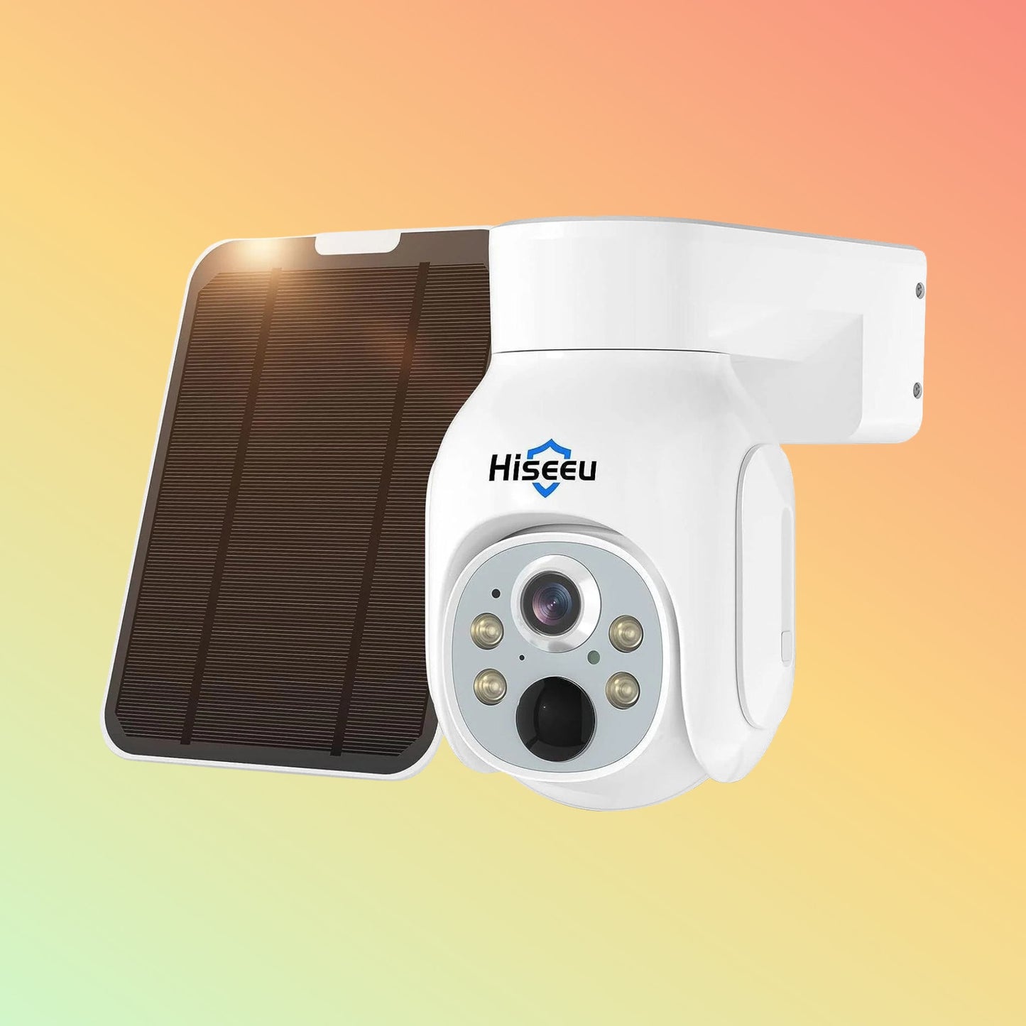 Hiseeu 4MP Solar PTZ 360° View Wireless Battery Camera WIth No Monthly Fee Color Night Vision