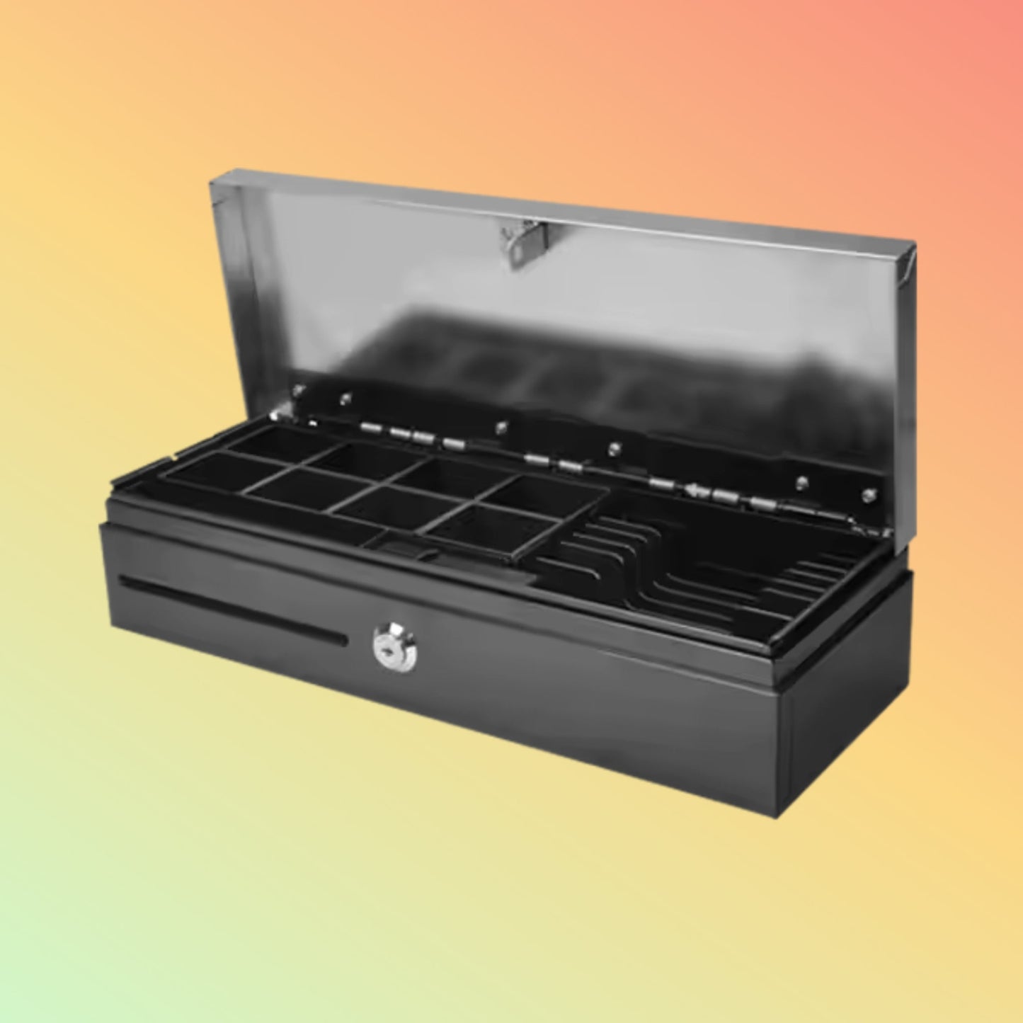 MAKEN Portable Money Box 6 bills/8 cions Flip Top Cash Drawer Electronic Cash Drawer