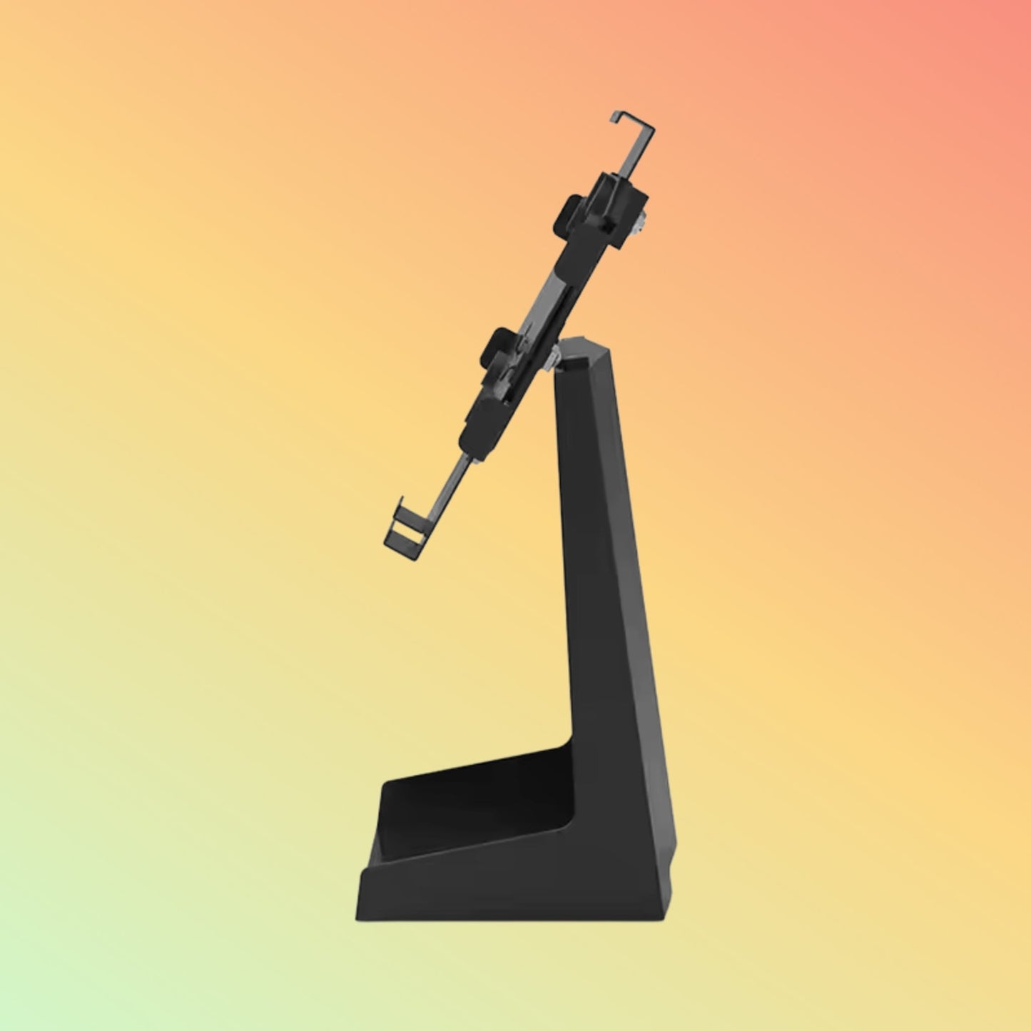 MAKEN Anti-Theft Metal Tablet Enclosure Tilt 90 Degree Desktop Tablet POS Stand With Printer Hold