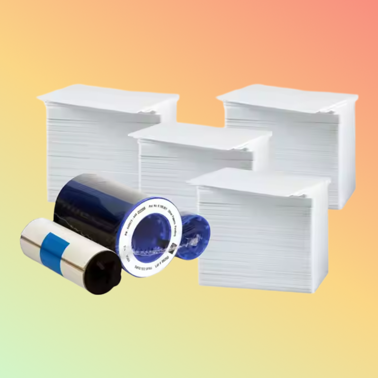 LINKWIN LW005 CK Super2 YMCKO 200images 800015-440 Ribbon Cards For Zebra Resin Ribbon i Series P330i P420i P430i P520i