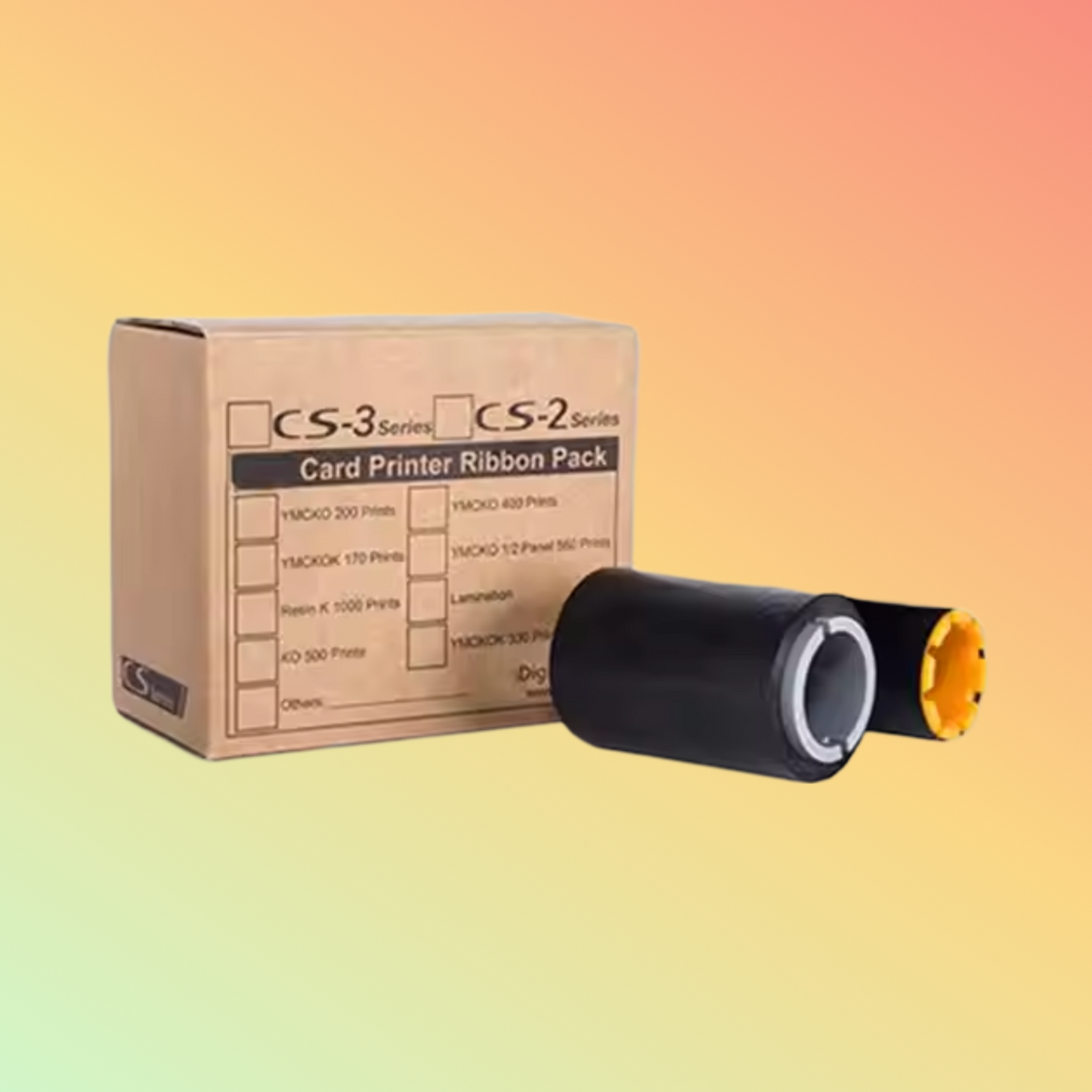 Linkwin YMCKO 400 Images Card Printer Compatible Ribbon CS-2YMCKO