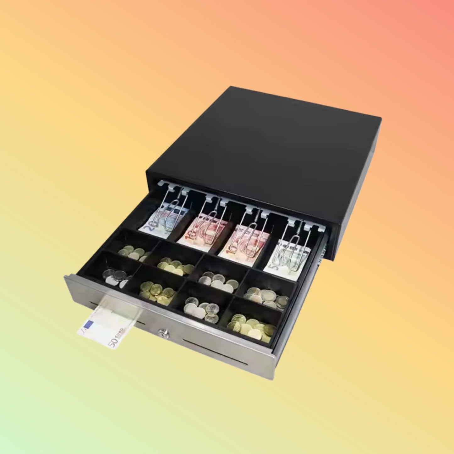 MAKEN SK-410S 4Bill 8Coins MAKEN Manufacturer Money Collecting Metal Electronic Drawer Cash For POS System