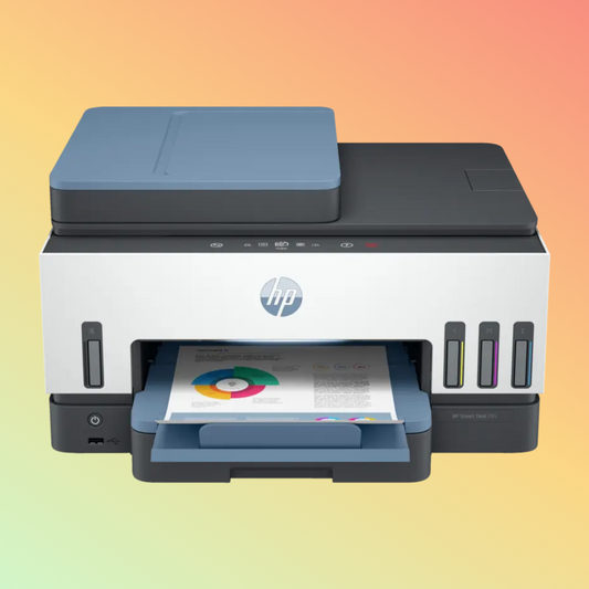 HP SMART TANK 795 Printer - Wireless, A4, Print Copy Scan Fax, 15 ppm, 1200 x 1200 rendered dpi Resolution, 6,000 Pages Duty Cycle, Black and Color