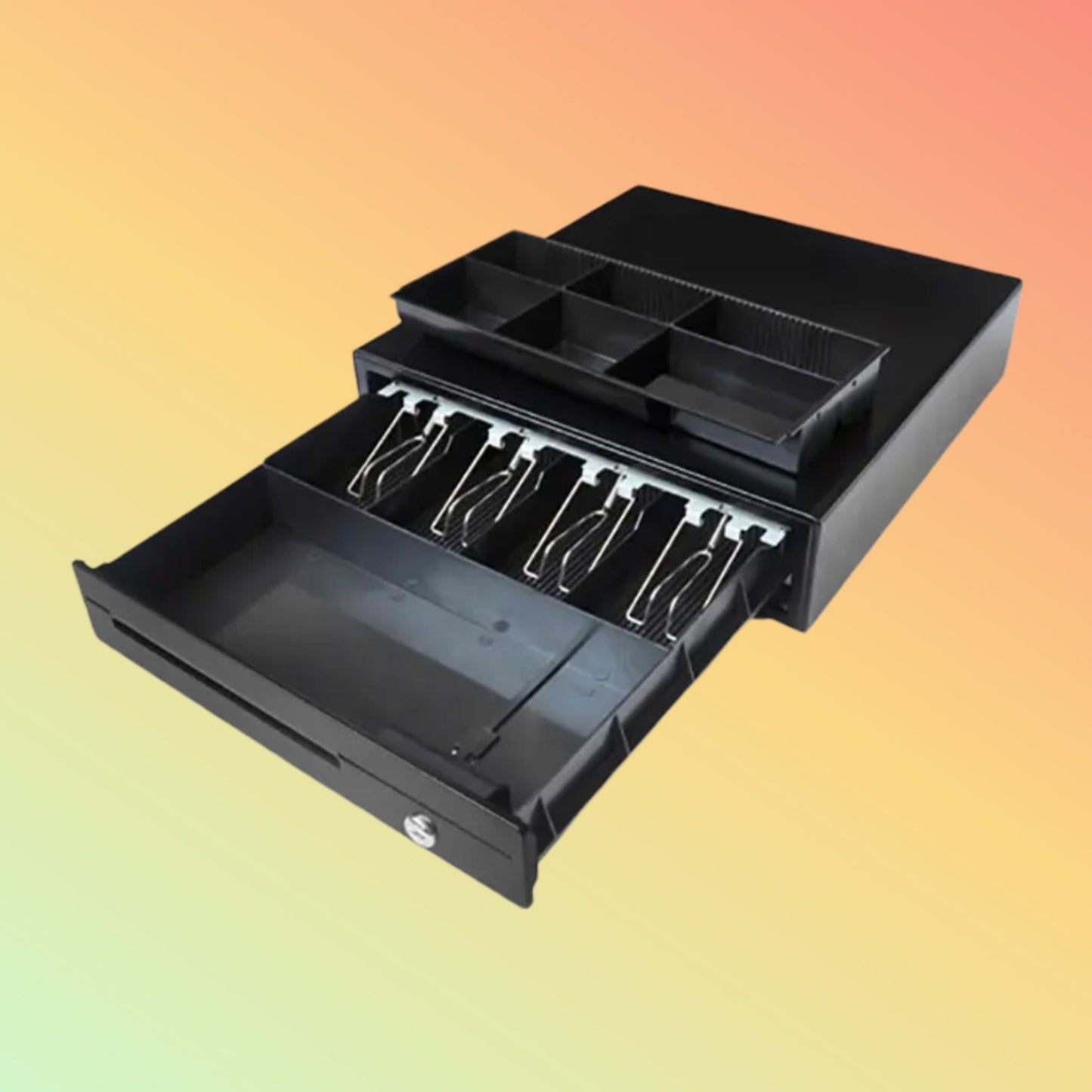 MAKEN CK-410 Supermarket Pos Retail Roller Adjustable 4 Bill 8 Coin Cash Drawer