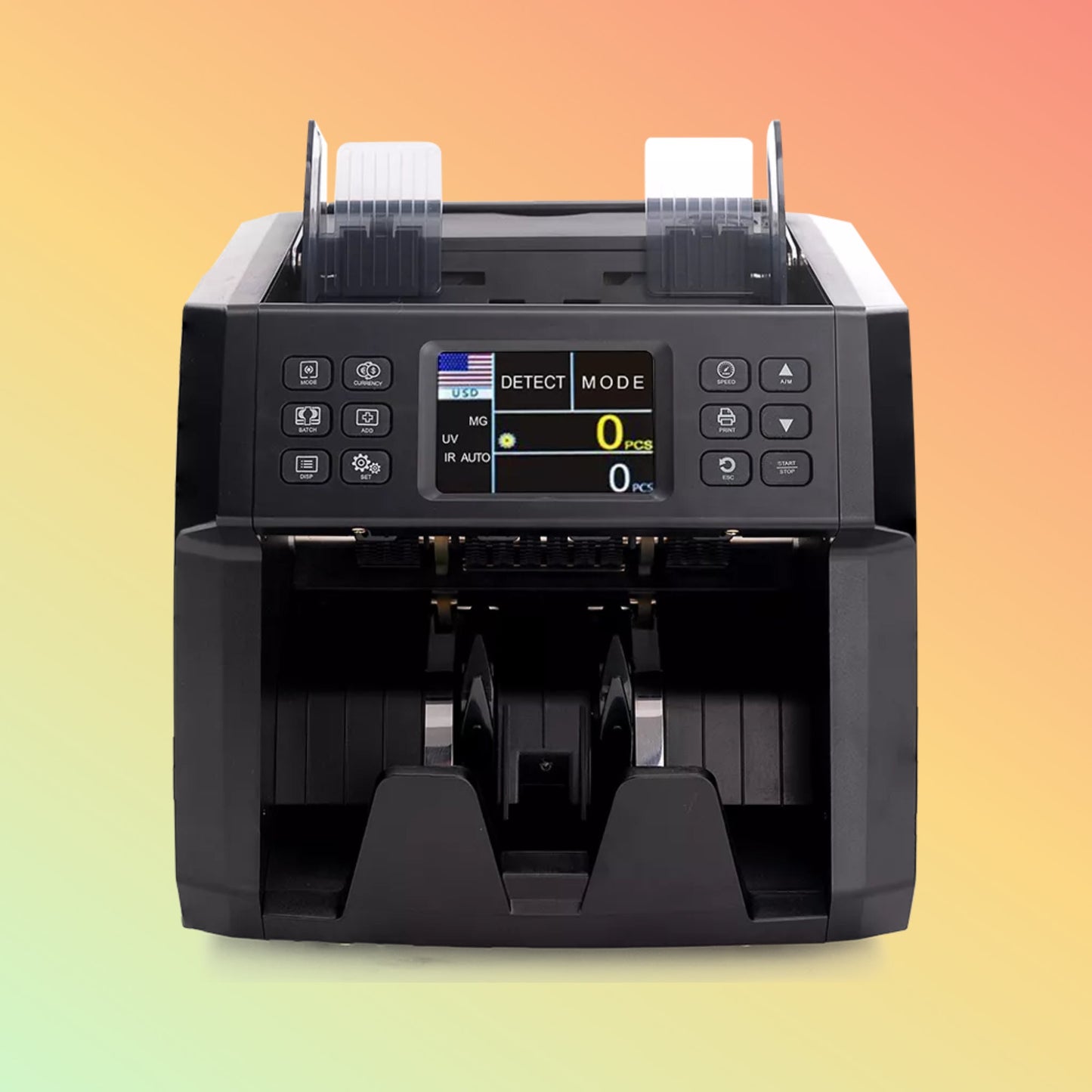 Union 2024 ECB Approved Professional 2 CIS Bill Counter Black Money Counting Machine