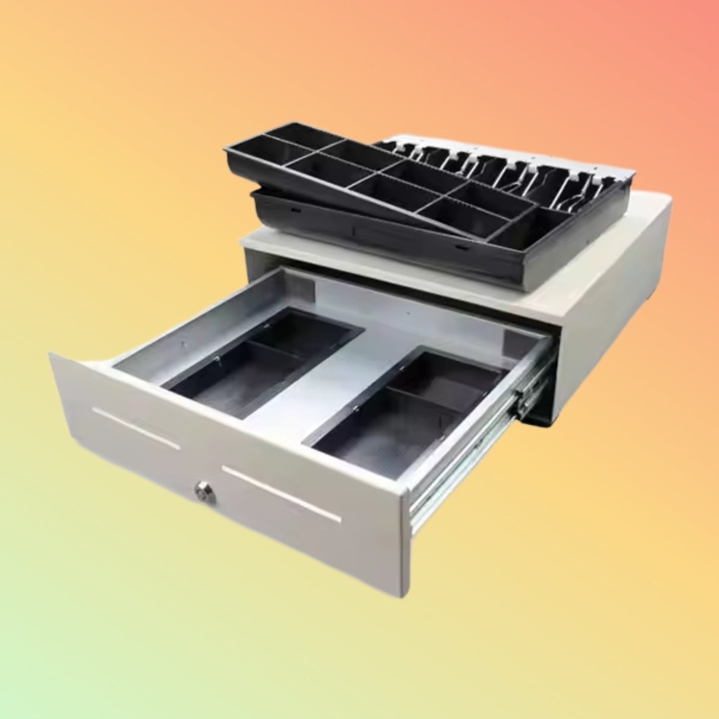 MAKEN Manufacturer Factory POS Adjustable Coin Tray Electrical Safe SK-425 Small Cash DrawerMAKEN Manufacturer Factory POS Adjustable Coin Tray Electrical Safe SK-425 Small Cash Drawer