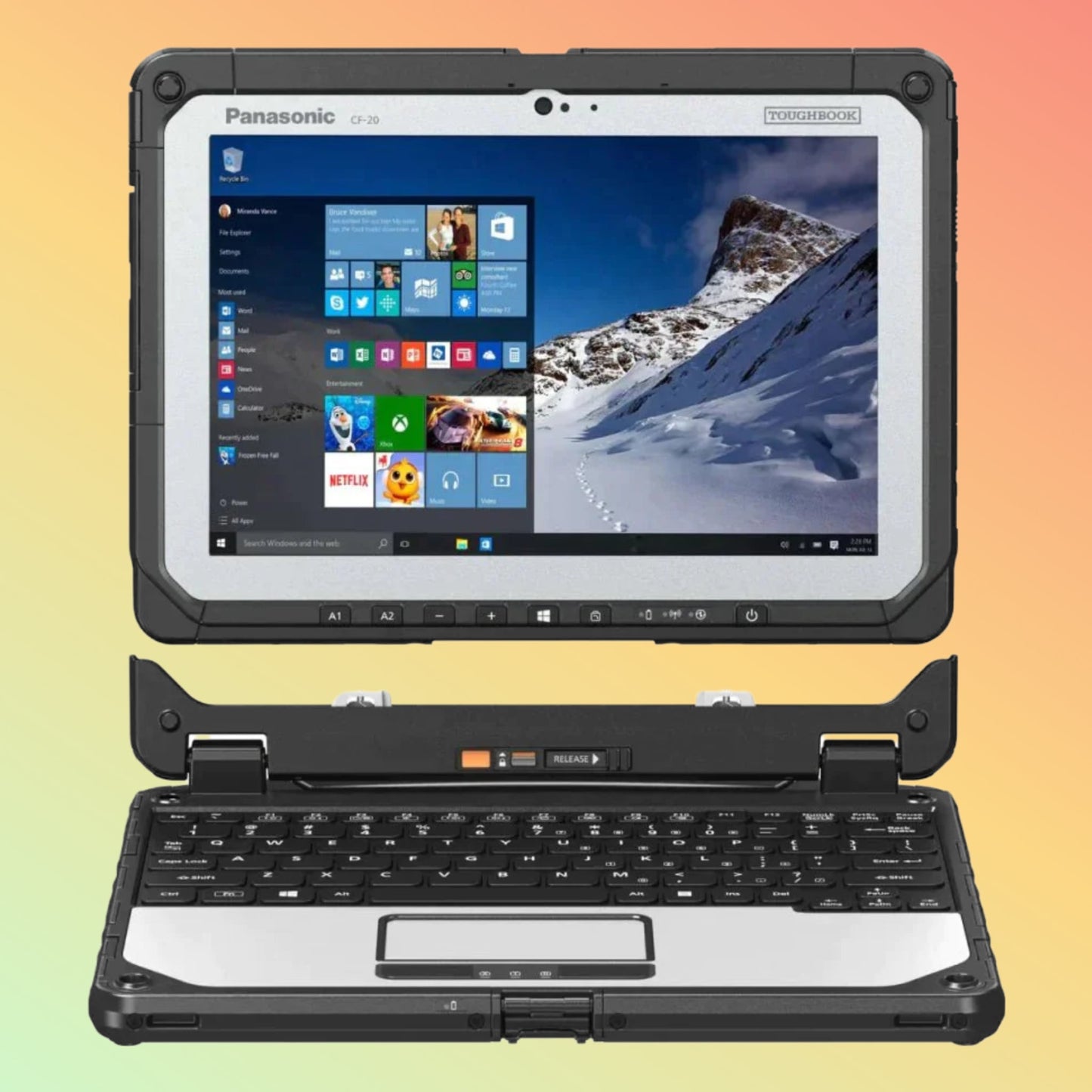Panasonic Toughbook CF-20G5588VM, MK2, Intel Core i5-7Y57, 10.1"Touch + Digitizer, 16GB|256GB SSD, 4G LTE, Bridge Battery | 140 Hours