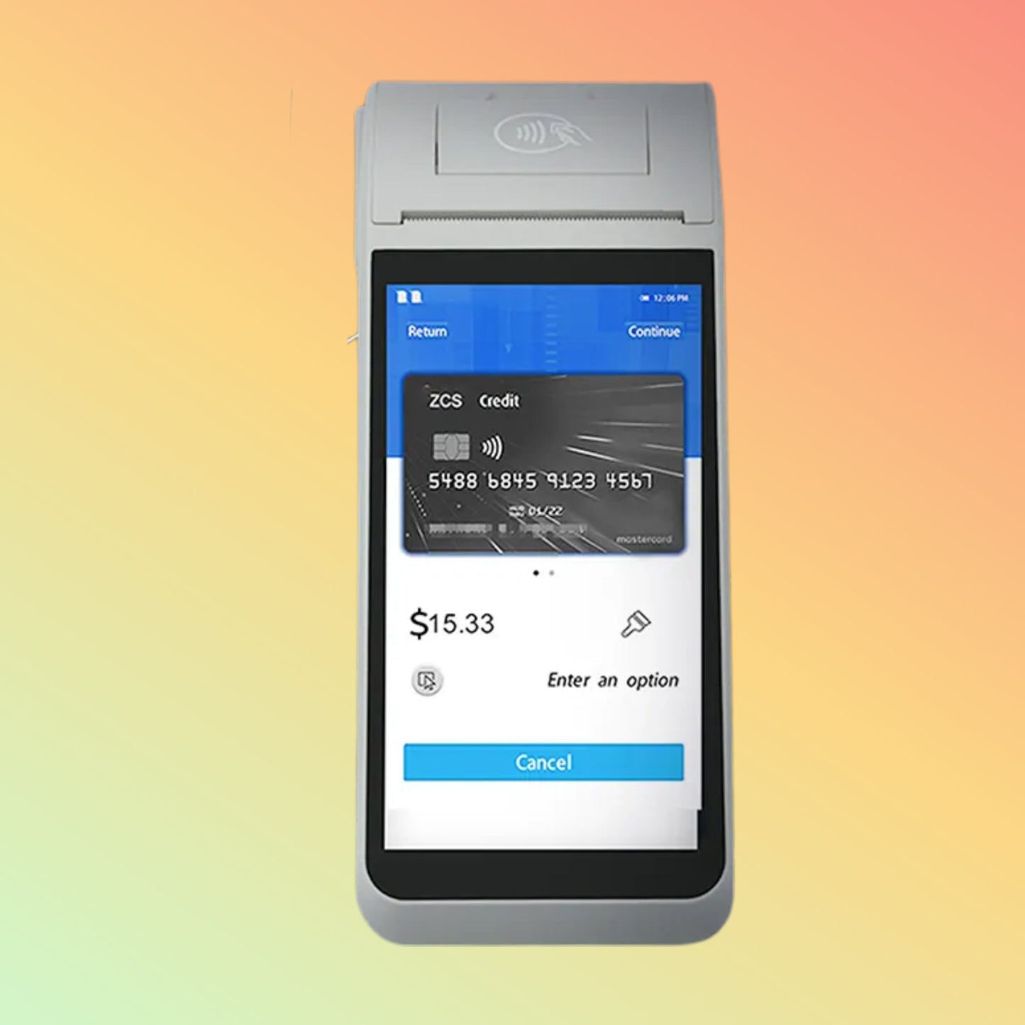 Zcs Z91 NFC Barcode Printer Android POS