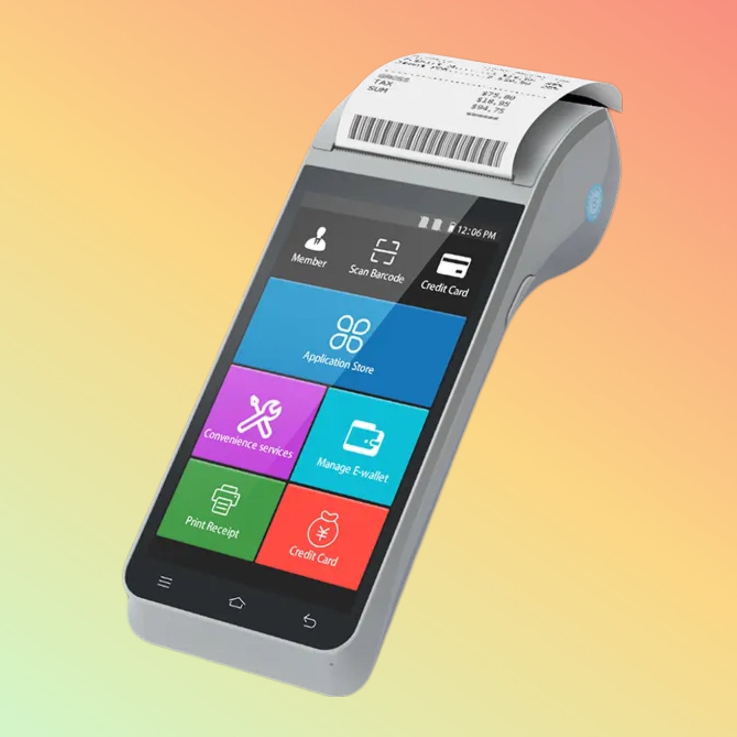 Zcs Z91 NFC Barcode Printer Android POS