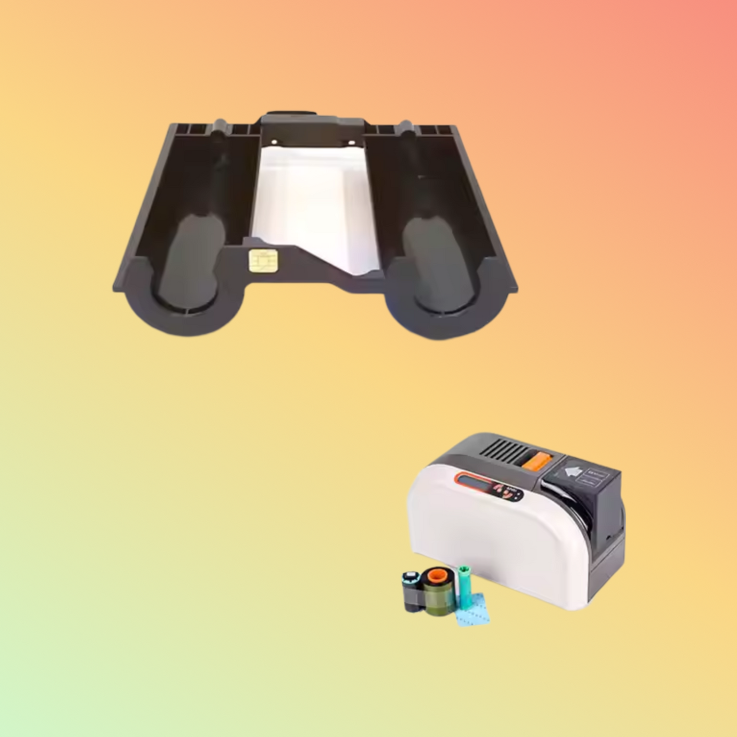 Linkwin YMCKO 400 Images Card Printer Compatible Ribbon CS-2YMCKO