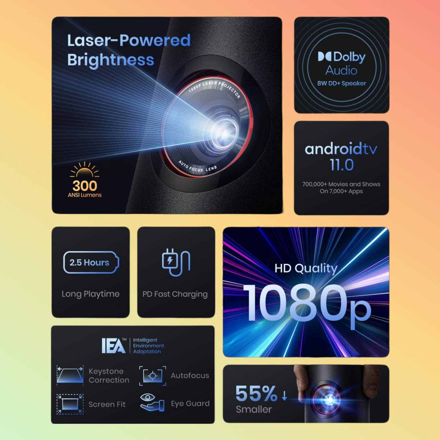 Nebula Capsule 3 Laser, Black