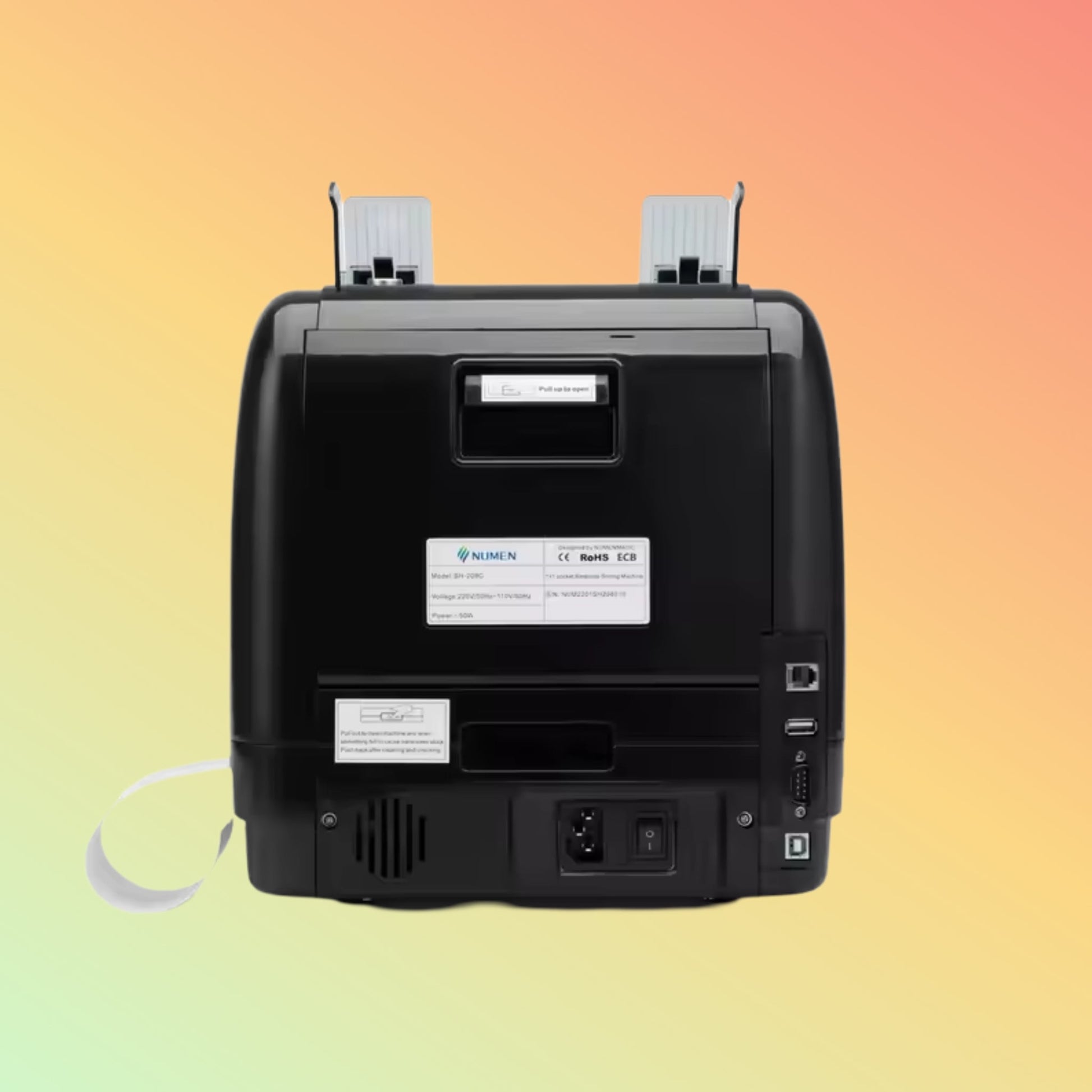 1+1 Pockets Bill Counter & Sorter featuring Multi-Currency capabilities and dual CIS technology for precise scanning