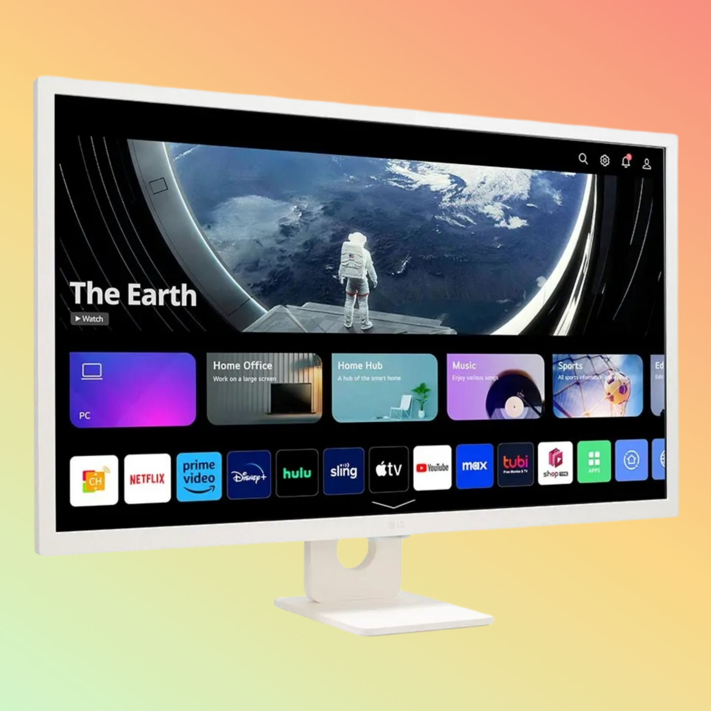 LG 32SR50F-W 32" 8ms 60Hz FHD IPS Smart Monitor with webOS