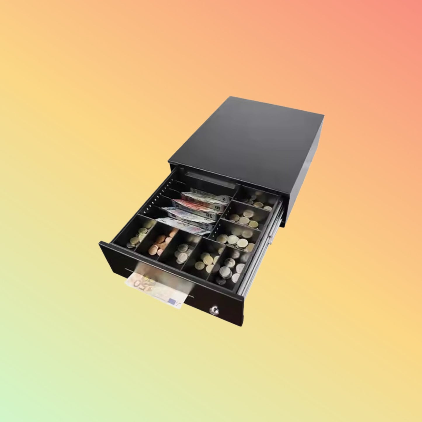 MAKEN SK-325HB 8bill 8coins Manufacturer Micro Switch Safe Electronic Small Cash Drawer 12V