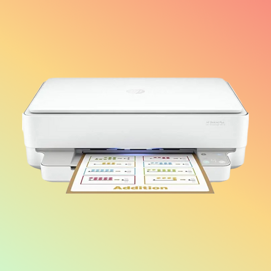 HP DeskJet Plus Ink 6075 Printer - Wireless, A4, Print Copy Scan Photo, 10 ppm, 1200 x 1200 rendered dpi Resolution, 1,000 Pages Duty Cycle, Black and Color