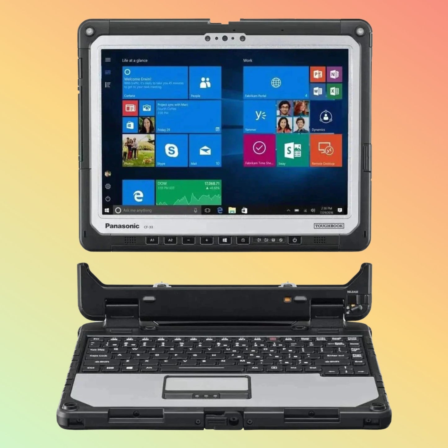 Panasonic Toughbook CF-33 MK1, 12" HD, Intel Core i5 with Windows 11 Pro.